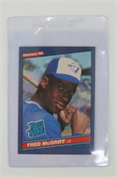 Donruss Fred McGriff 1986 Baseball Card