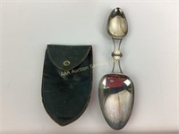 Victorian Sterling silver folding medicine spoon