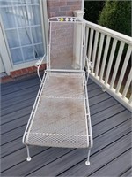 WROUGHT IRON PATIO CHASSE LOUNGE