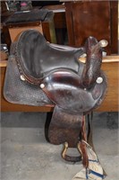 Handcrafted Dakota Saddlery Saddle with Stirrups