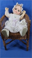Uneeda Doll in Wicker Chair