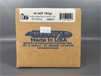 45 ACP 185 Gr. Hollow Round Nose Ammo- 500 RDS.