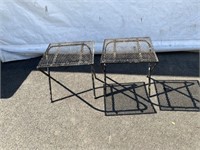 Pair of Wrought Iron End Tables