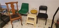 Oak Chair- Misc. Chairs- Step Stool