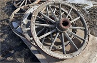 3- Antique Wagon Wheels