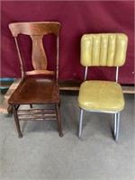 Vintage Oak Chair, Vintage Kitchen Chair
