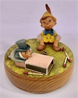 Pinocchio music box - Italy by ANRI, wooden,