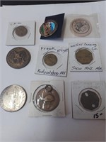 Lot of Variois Tokens, Wooden Nickel and More