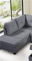 Grey Chaise Sectional Piece