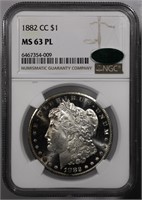 1882-CC Morgan Dollar NGC MS63PL CAC WOW!