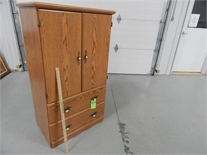 Storage cabinet; some repair needed; approx. 31"