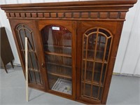 Hutch with 2 glass shelves and  light; approx. 54"