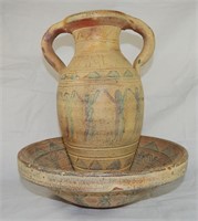 Terra-cotta Weathered Dancing Tribe Women Vase
