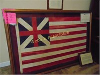 Grand Union framed flag replica