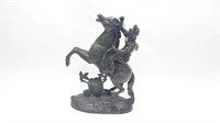 Statue of a Roman Solider Riding a Rearing Horse