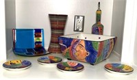 Colorful Ceramic Bowl, Plates
