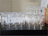 Group of used glasses