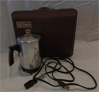 C7) Travel coffee maker with case. Vintage.