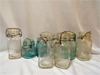 (8) Antique Canning Jars