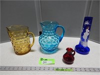 Glass pitchers and vases