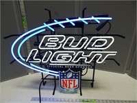 Bud Light neon beer light; approx. 27" wide