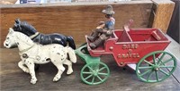 Cast Iron Sand & Gravel Wagon Toy