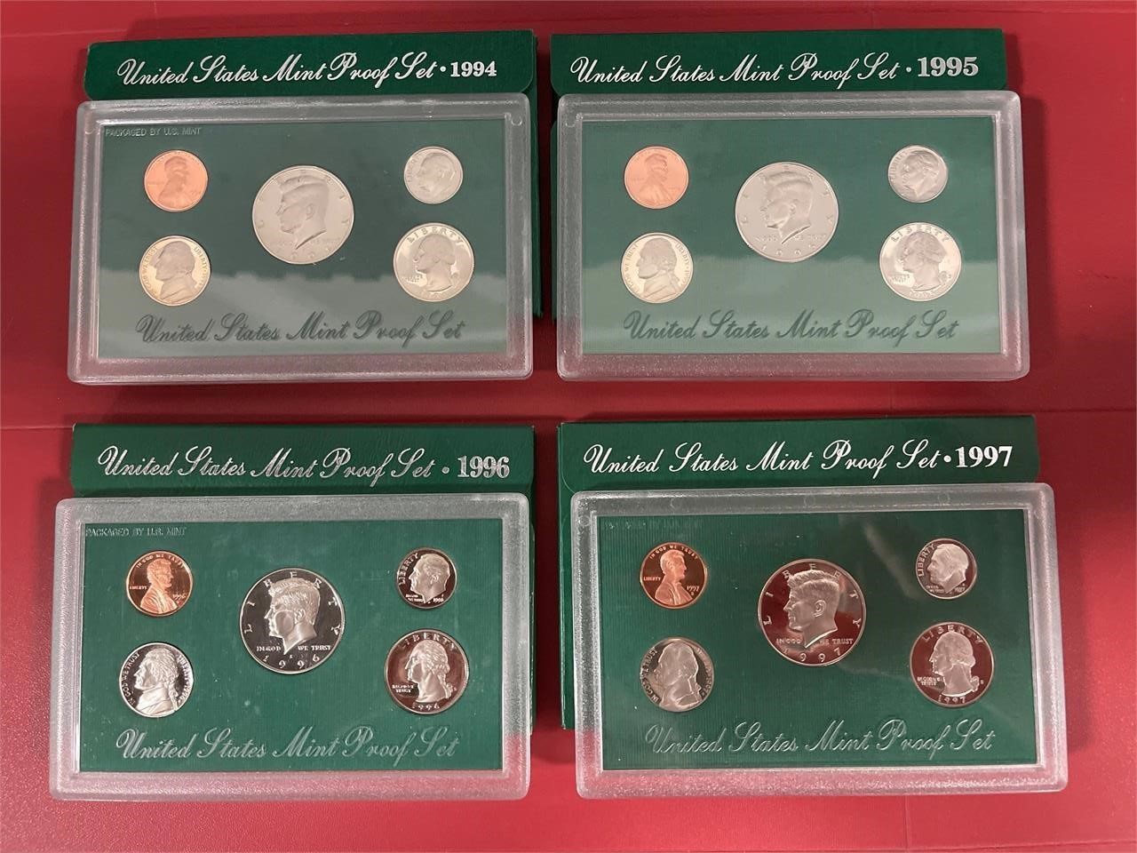 1994-1997 US MINT PROOF SETS