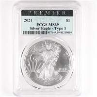 2021 T1 Silver Eagle PCGS MS69