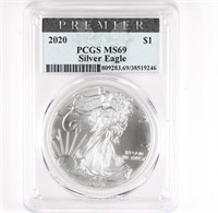 2020 Silver Eagle PCGS MS69