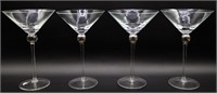 VTG Bubble Stem Martini Glasses