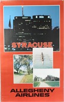 Syracuse Allegheny Airlines Poster 22x35