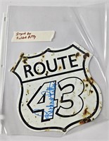 a vintage metal sign Signed by Richard Petty Sign