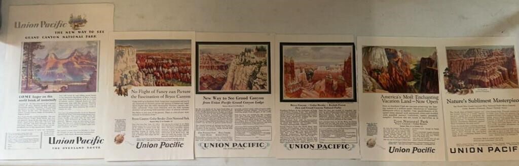MAGAZINE PAGES W/UNION PACIFIC ADVERTISING-CHECK