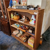 Oak Bookcase - approx 48" x 13.5 x 48"
