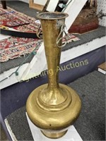 VINTAGE ENGRAVED BRASS VASE