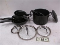 Lot of 6 Assorted Pampered Chef, Pans, Pots &