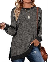 C704  Fantaslook Sweatshirt, Long Sleeve Tunic Top
