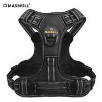 C705  MASBRILL Reflective Dog Harness, Black M