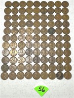 (99) wheat Cents 1940\'s