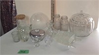 Candy dishes, jars, miscellaneous glass