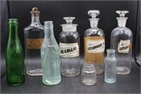 Vintage Glass Pharmacy Bottles