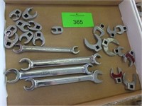 Snap-on (22) Piece Wrench Set, Crows Feet, Flare N