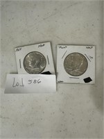 2 1964 KENNEDY HALVES