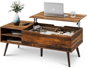 WLIVE Lift Top Coffee Table,Hidden Compartment