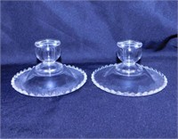 Pair of Candlewick candlesticks - Boopie salt &