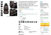 B2924  Car Seat Covers - Full Set 22 BlackRed
