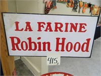 Porcelain La Farine Robin Hood Flange Sign -