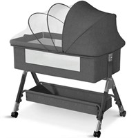 Foalom Baby Bassinet, Bedside Crib for Baby,
