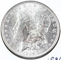 Coin 1896 Morgan Silver Dollar Unc.