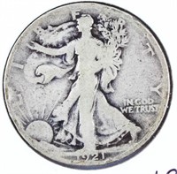 Coin 1921-P Walking Liberty Half Dollar in Good